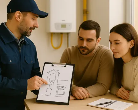 Técnico explica el proceso de instalación del gas natural