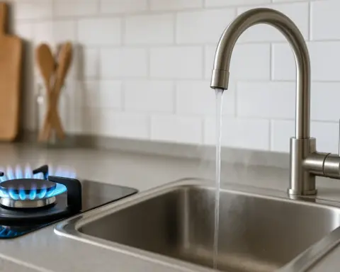 Uso doméstico de gas para cocina o agua caliente, representando consumo tipo RL.1