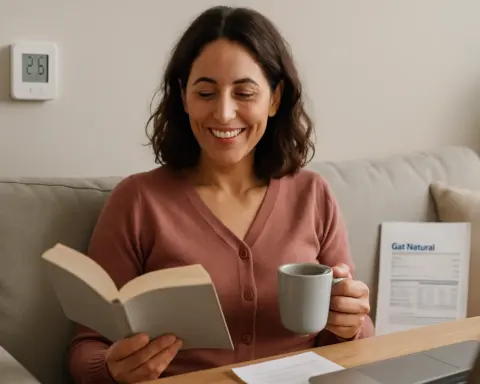 Persona relajada en casa, simbolizando la tranquilidad de una buena tarifa de gas.